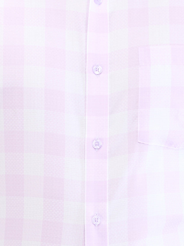 Park Avenue Purple Checks Regular Fit Cotton Formal Shirt