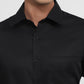 Park Avenue Men Black Regular Fit Structure Formal Shirt