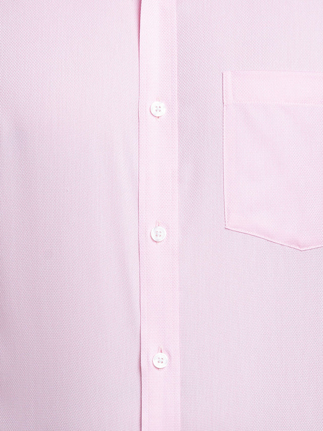 Park Avenue Men Pink Self Design Regular Fit Cotton Formal Shirt