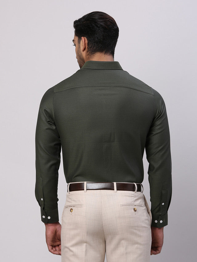 Park Avenue Green Formal Shirt