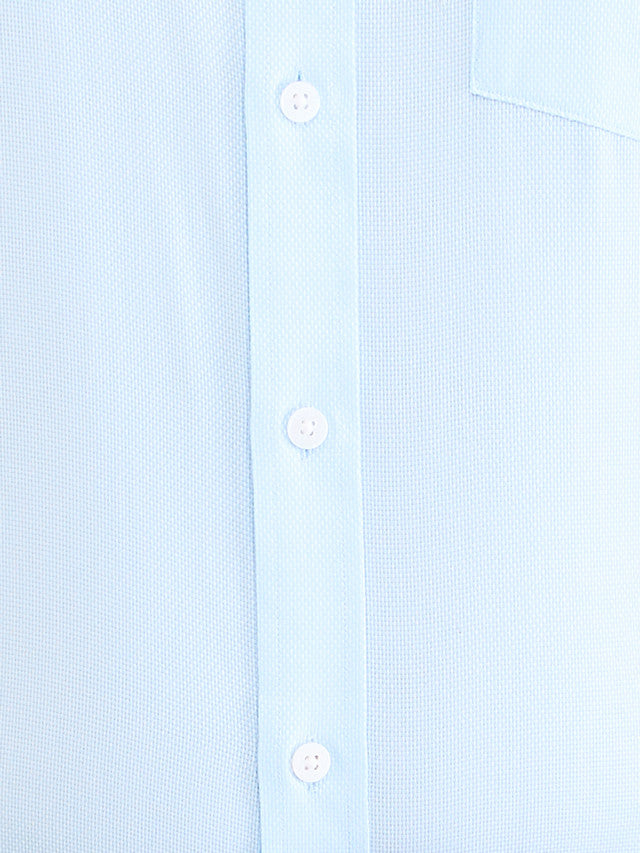 Park Avenue Blue Structure Regular Fit Cotton Formal Shirt