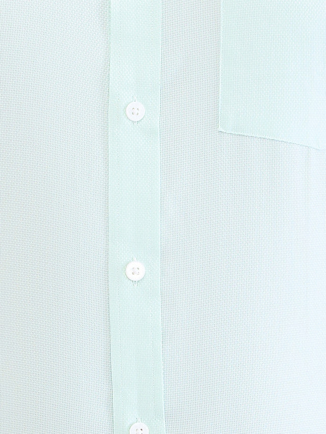 Park Avenue Green Structure Regular Fit Cotton Formal Shirt