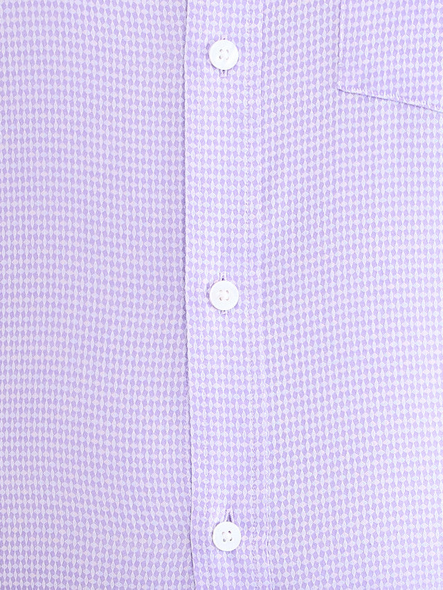 Park Avenue Purple Structure Regular Fit Cotton Formal Shirt