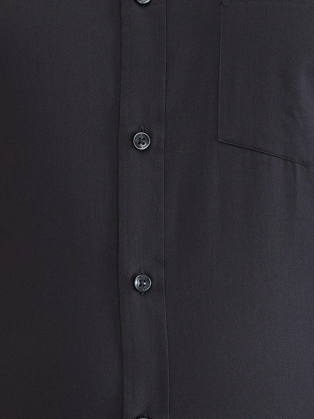 Park Avenue Black Structure Regular Fit Cotton Formal Shirt