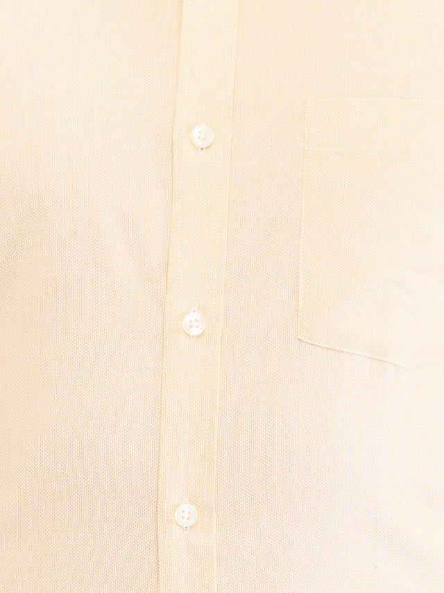 Park Avenue Yellow Structure Regular Fit Cotton Formal Shirt