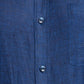 Park Avenue Blue Solid Regular Fit Linen Formal Shirt