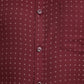 Park Avenue Men Maroon Printed Regular Fit Full Sleeve Semi Cut Away Collar Shirt