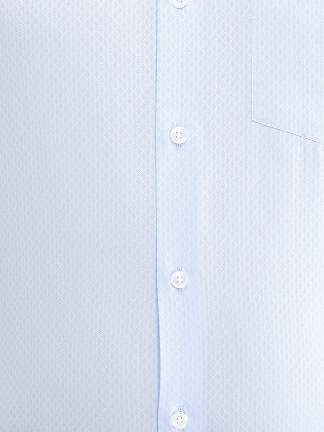 Park Avenue Blue Structure Regular Fit Cotton Formal Shirt