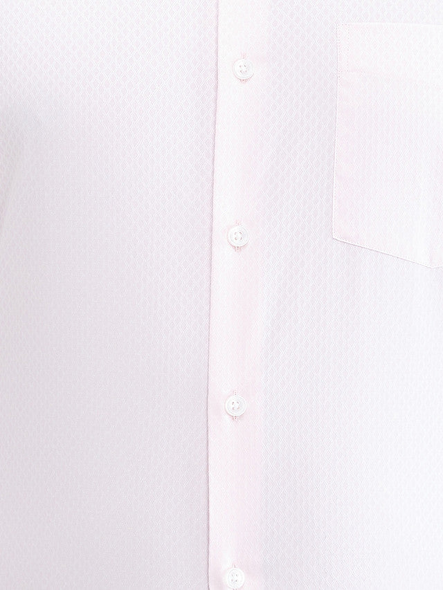 Park Avenue Men Pink Structured Regular Fit Cotton Formal Shirt