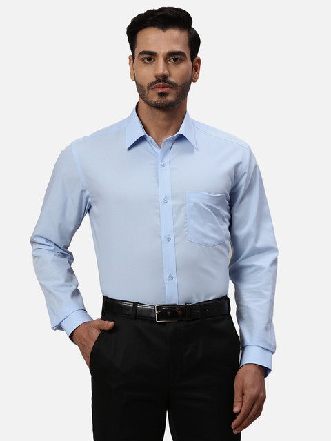 Park Avenue Blue Formal Shirts