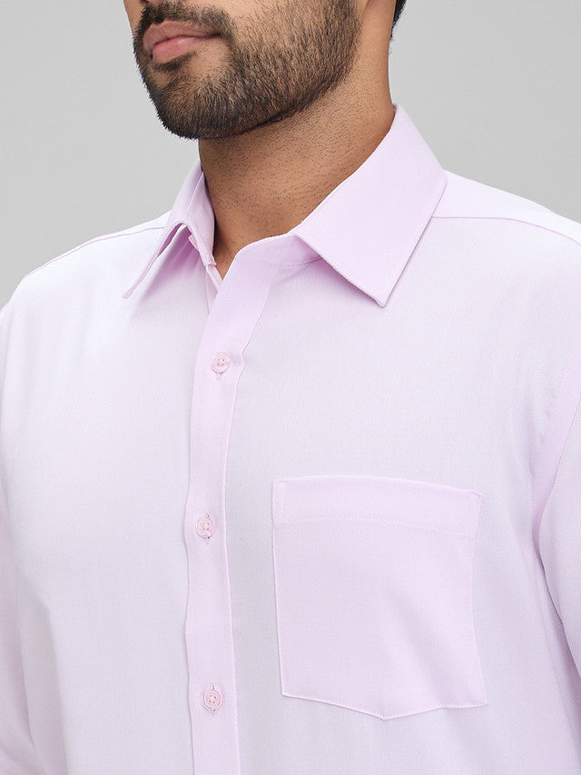 Park Avenue Pink Structure Regular Fit Full Sleeve Cotton Shirt