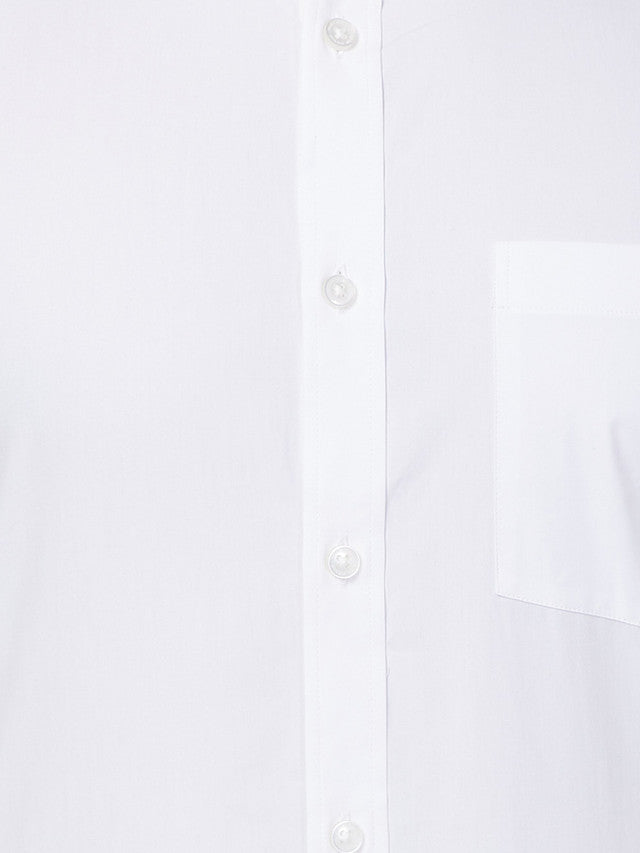 Park Avenue White Solid Regular Fit Cotton Formal Shirt