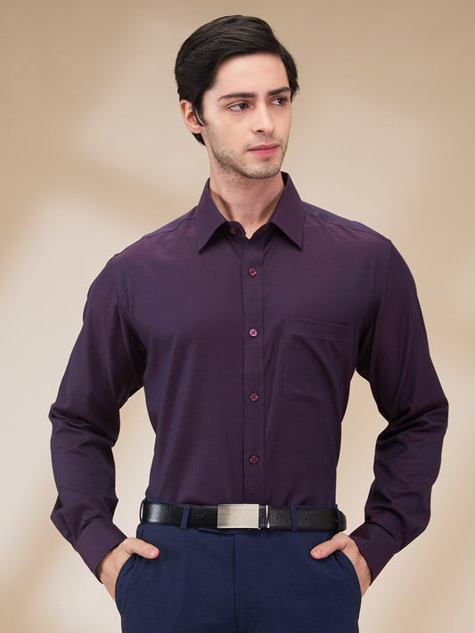 Park Avenue Maroon Formal Shirt