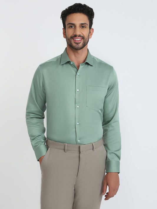Park Avenue Green Formal Shirt