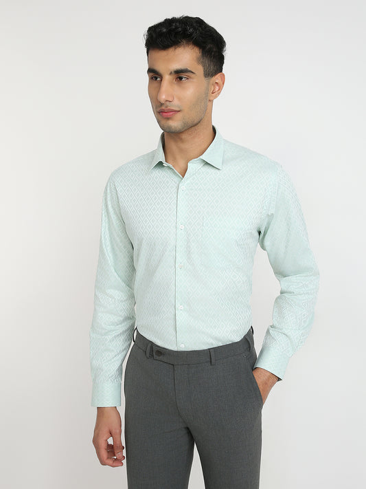 Park Avenue Green Formal Shirt
