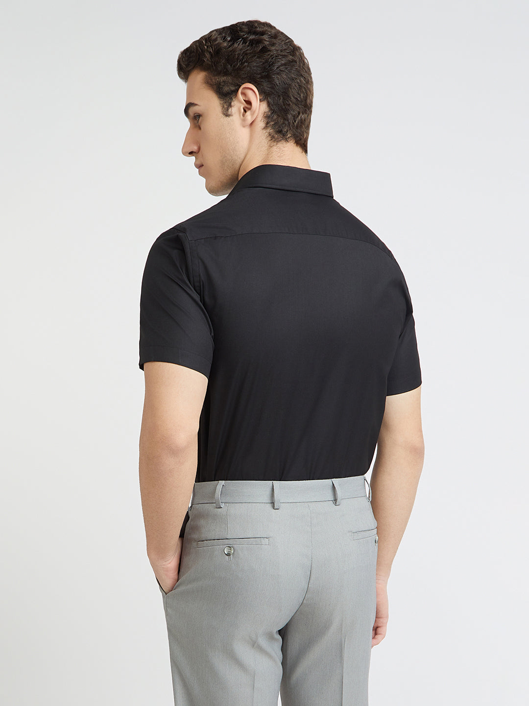 Park Avenue Men Black Regular Fit Formal Shirt