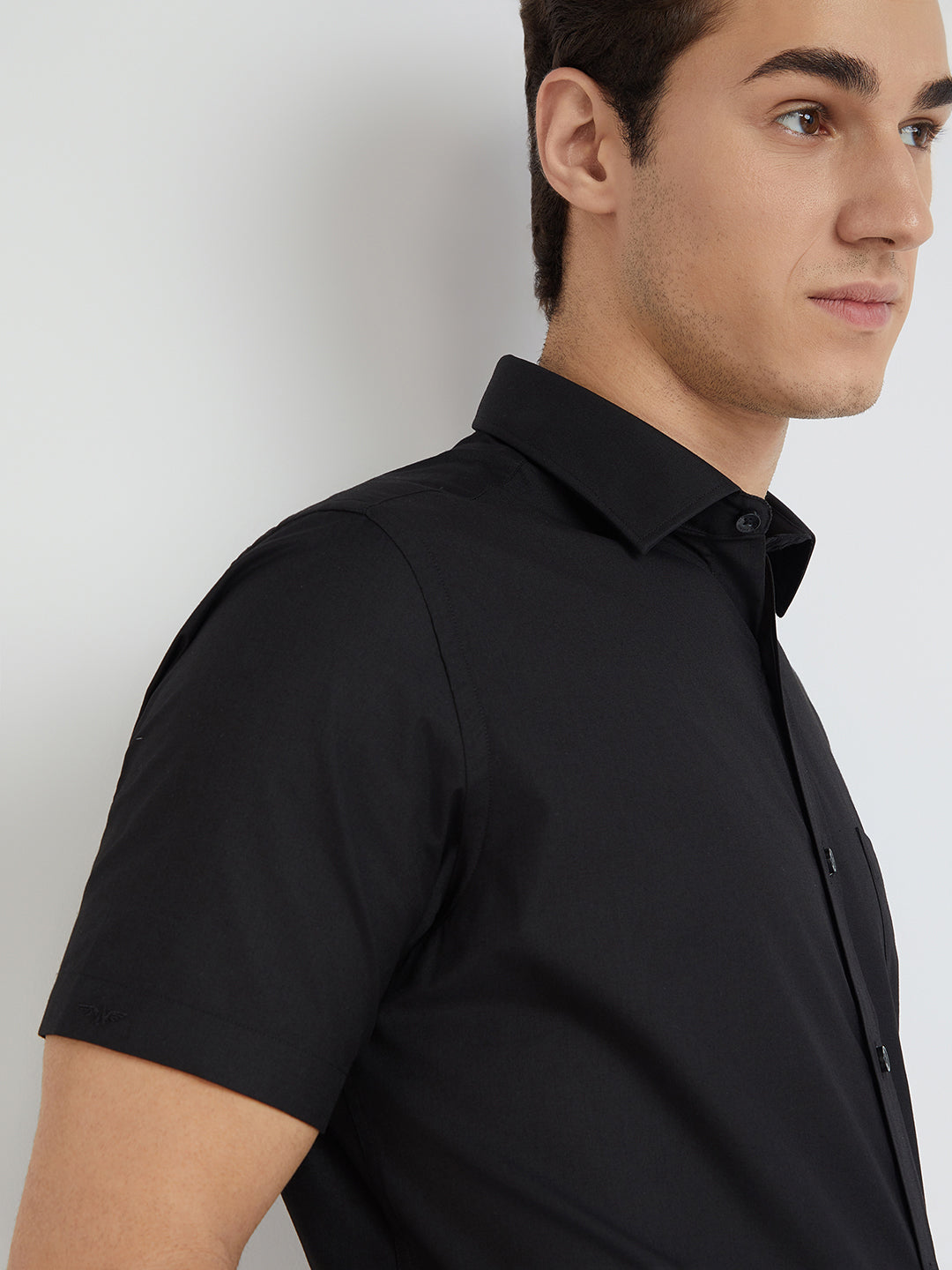 Park Avenue Men Black Regular Fit Formal Shirt