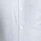 Park Avenue Men Blue Regular Fit Solid Half Sleeve Ainsley Collar Shirt