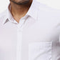 Park Avenue Men White Solid Regular Fit Cotton Formal Shirts