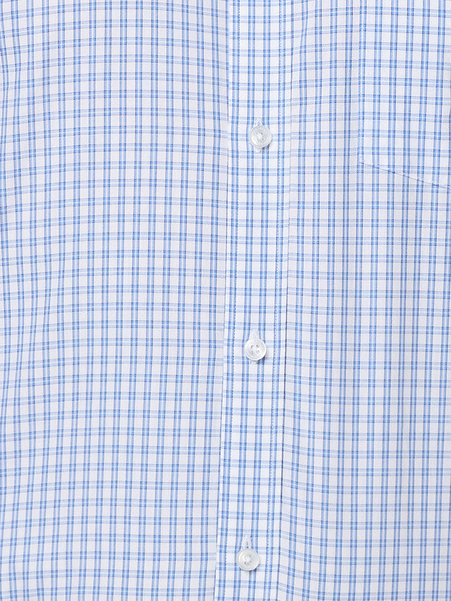 Park Avenue Blue Checks Regular Fit Cotton Formal Shirt