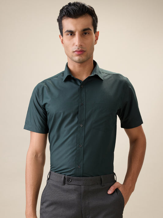 Park Avenue Green Formal Shirt