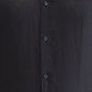 Park Avenue Black Solid Slim Fit Linen Formal Shirt