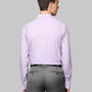 Park Avenue Men Violet Self Design Slim Fit Full Sleeve Semi Cut Away Collar Shirt