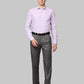 Park Avenue Men Violet Self Design Slim Fit Full Sleeve Semi Cut Away Collar Shirt