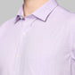 Park Avenue Men Violet Self Design Slim Fit Full Sleeve Semi Cut Away Collar Shirt