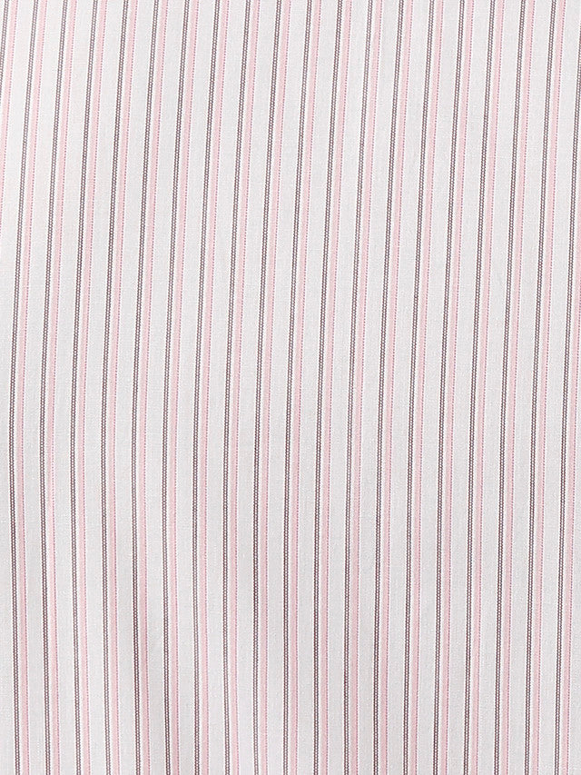 Park Avenue Red Stripe Slim Fit Cotton Formal Shirt