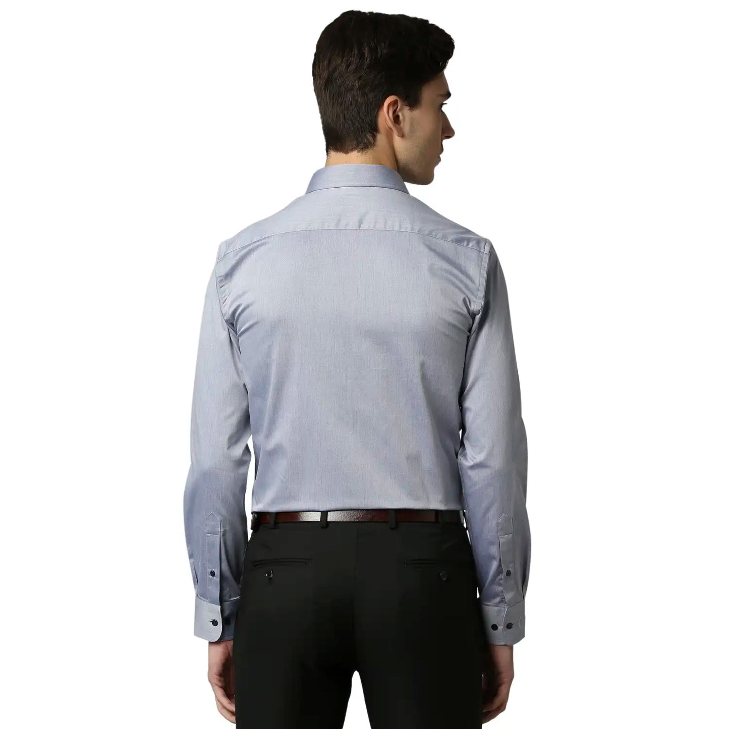 Men Slim Fit Dark Grey Shirt