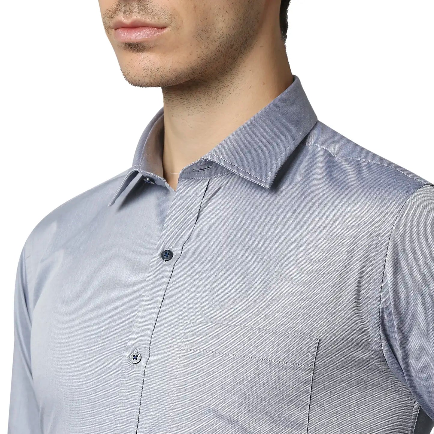 Men Slim Fit Dark Grey Shirt