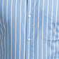 Park Avenue Men Blue Stripe Slim Fit Full Sleeve Ainsley Collar Shirt