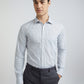 Park Avenue Blue Checks Slim Fit Cotton Formal Shirt