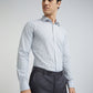 Park Avenue Blue Checks Slim Fit Cotton Formal Shirt