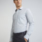 Park Avenue Blue Checks Slim Fit Cotton Formal Shirt