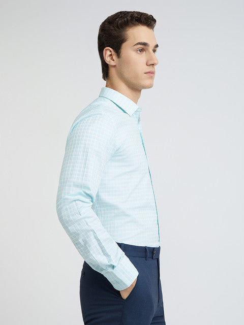 Men Slim Fit Blue Shirt