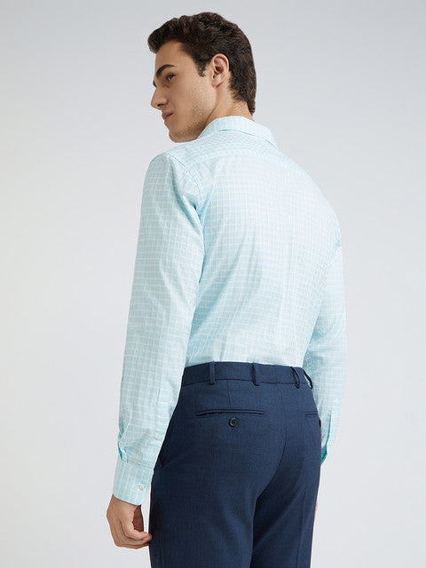 Men Slim Fit Blue Shirt