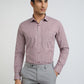 Men Maroon Slim Fit Checks Cotton Shirts