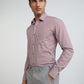 Men Maroon Slim Fit Checks Cotton Shirts