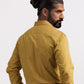 Men Yellow Slim Fit Checks Cotton Shirts