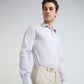 Men Violet Slim Fit Stripe Cotton Shirts