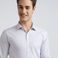 Men Violet Slim Fit Stripe Cotton Shirts