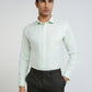 Men Green Slim Fit Structure Cotton Shirts