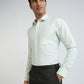 Men Green Slim Fit Structure Cotton Shirts