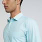 Men Green Slim Fit Fil-A-Fil Cotton Shirts