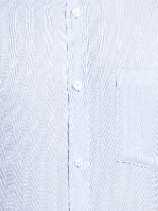 Park Avenue Blue Stripe Slim Fit Cotton Formal Shirt