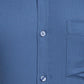 Park Avenue Men Blue Self Design Slim Fit Full Sleeve Semi Cut Away Collar Shirt