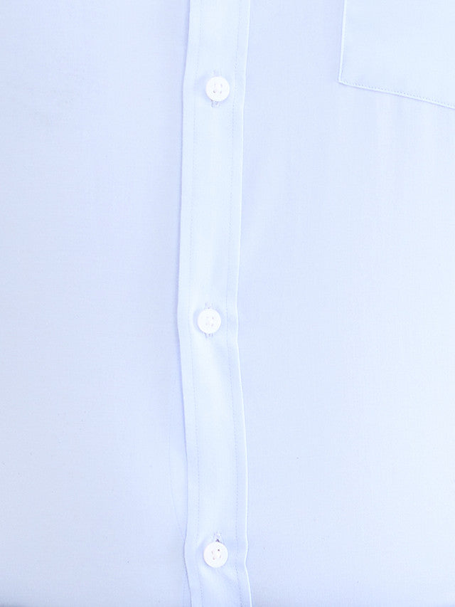 Park Avenue Blue Solid Slim Fit Cotton Formal Shirt