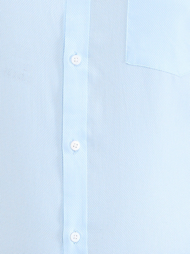 Park Avenue Blue Structure Slim Fit Cotton Formal Shirt